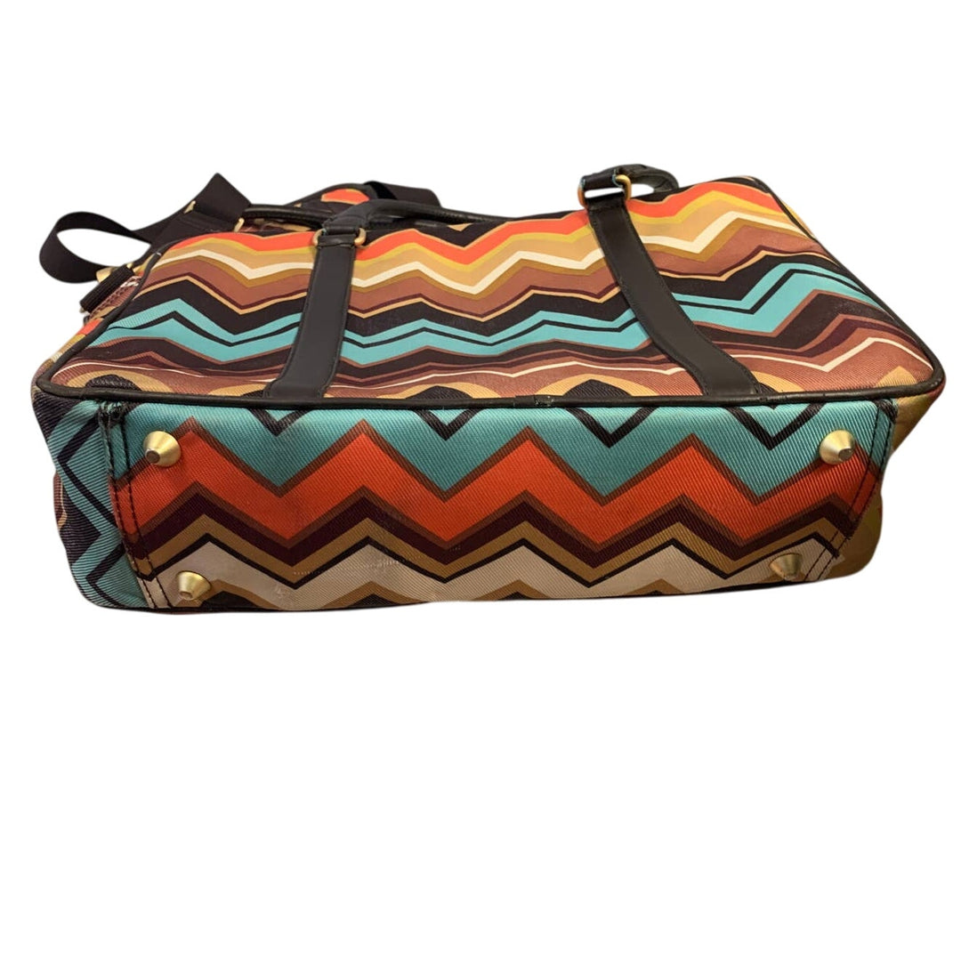 Missoni for Target Chevron Stripe Crossbody Shoulder Bag Purse Lots of Pockets