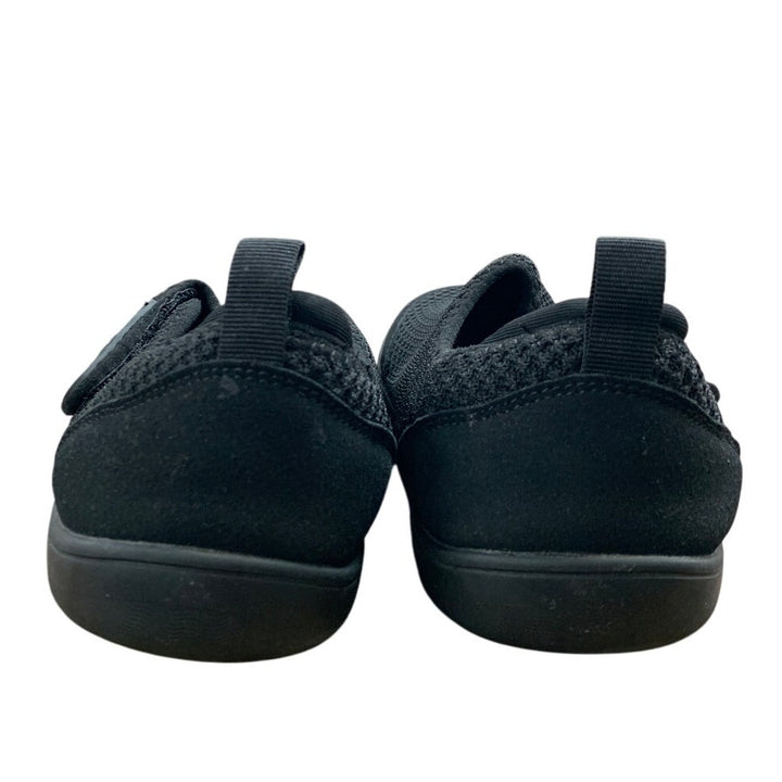 LeIsfIt Womens 10.5 Black Mesh Wide Diabetic Adjustable Barefoot Walking Shoes