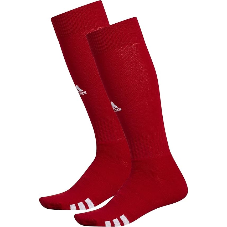 New 2-Pack Adidas Unisex XS Red Rivalry Soccer Over-the-Calf Athletic Fit Socks