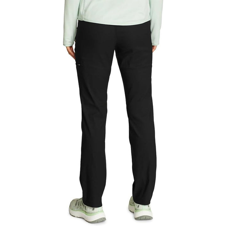 New Eddie Bauer Womens Size 10 Tall 10T Black UPF50+ Mid Rise Rainier Pants