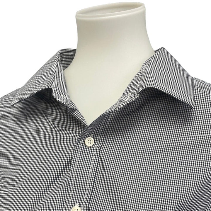 Merona Mens 2XL Non-Iron Gingham Long Sleeve Button Up Shirt w Front Pocket