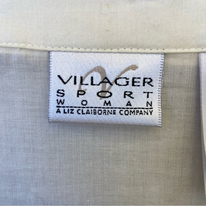 NWT New Villager Sport Womens Size 3X Plus Ivory 100% Cotton Sleeveless Blouse