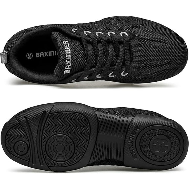 New Baxinier Women Size 7.5 Black Lace Up Breathable Cheerleading Athletic Shoes