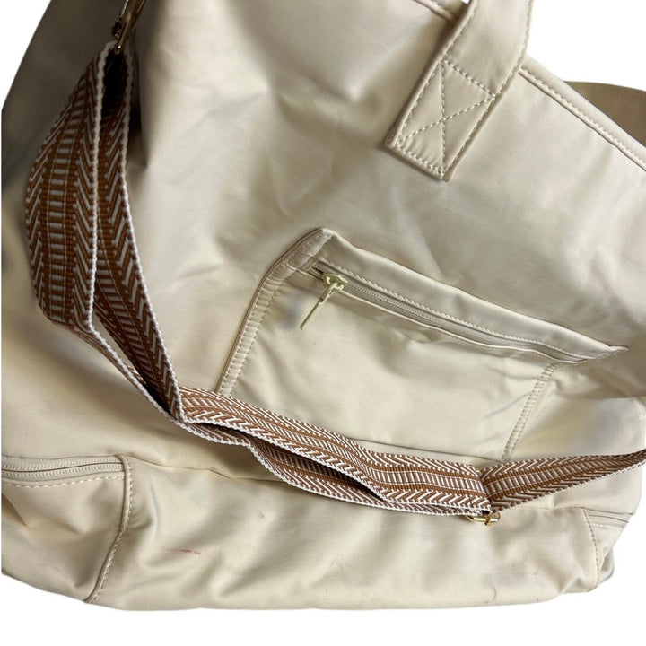 LOVEVOOK Ivory Womens Large Capacity Water Resistant Fabric Travel Weekend Bag