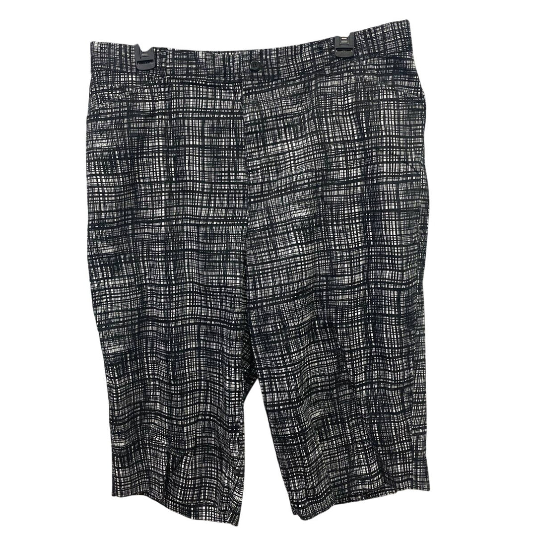 Christopher &amp; Banks Womens Size 16 Stretch Cotton Skimmer Plaid Shorts