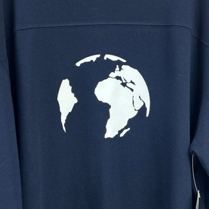NWT New Hand Printed Mens XXL Save The Earth Globe World Long Sleeve Sweatshirt