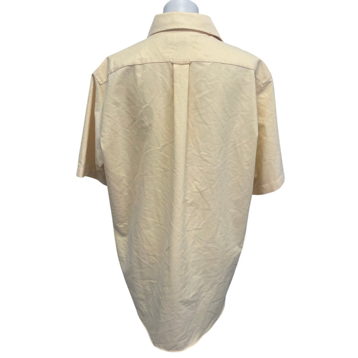Croft &amp; Borrow Mens Large Wrinkle Resistant Short Sleeve Button Down Shirt