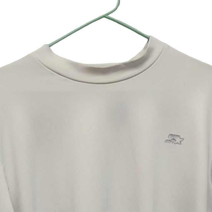 Starter Mens 3XL White PolySpandex Long Sleeve Crew Neck Athletic Shirt