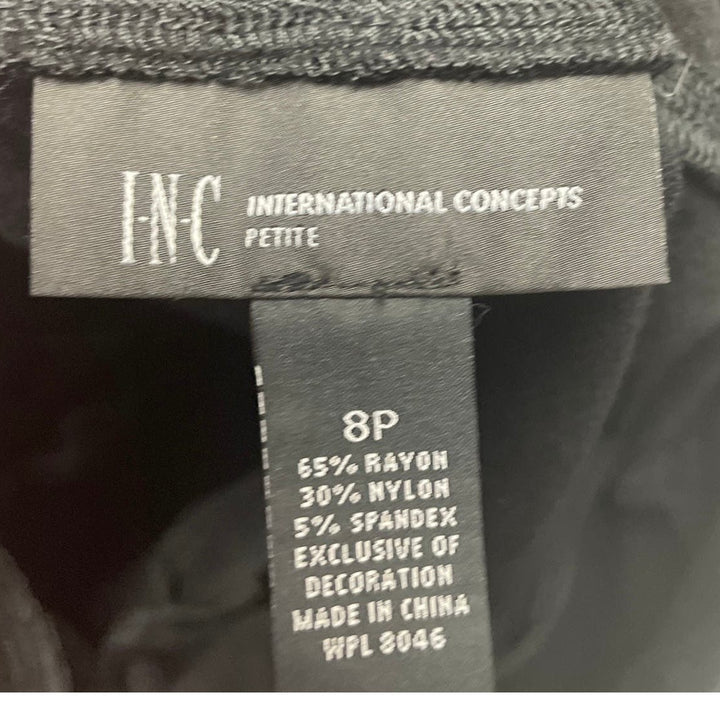 INC Womens 8 Petite 8P Embroidered Elastic Waist Rayon Blend Ankle Leggings