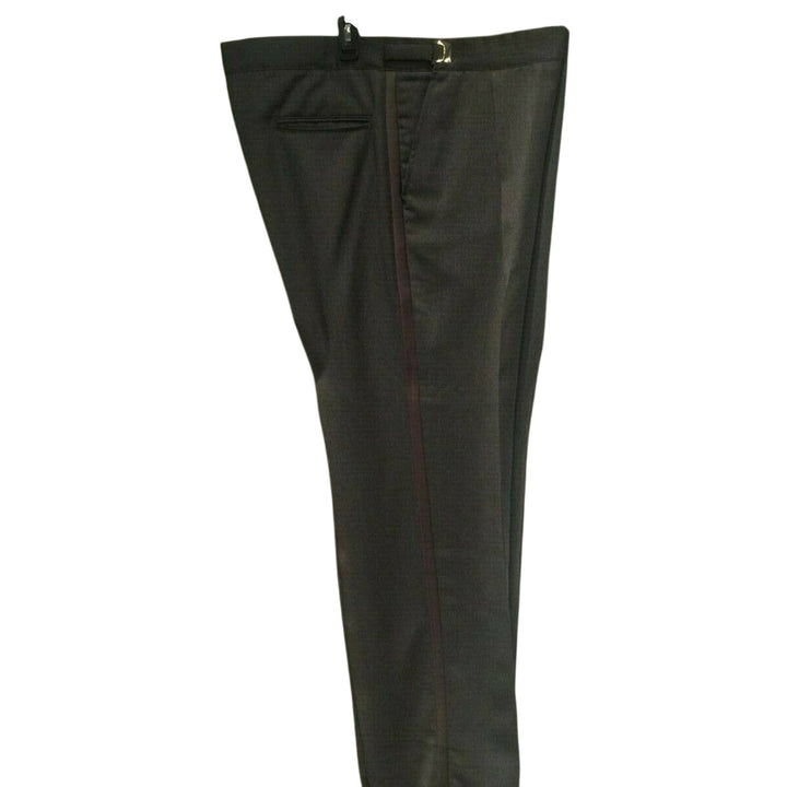 Size 33/34/35 Adjustable Waistband Gray Wool Blend 32" inseam Men&