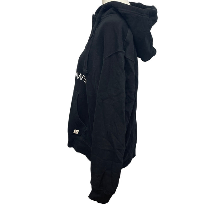 Hand Printed Upcycled Mens XL Saving the Planet is My Superpower Pullover Hoodie