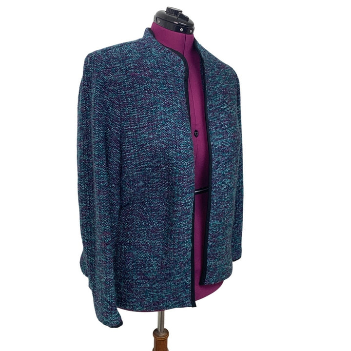 Dress Barn Womens 18/20 PolySpandex Long Sleeve Open Front Career Knit Jacket