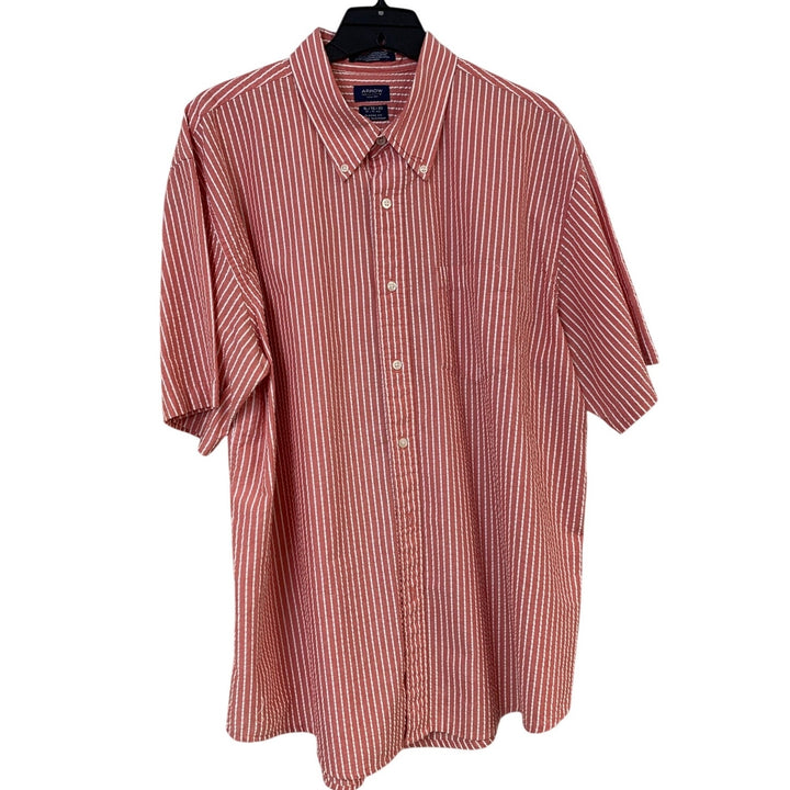 Lot of 2 Arrow Mens XL CLassic Fit Striped Long Sleeve Button Down Shirts