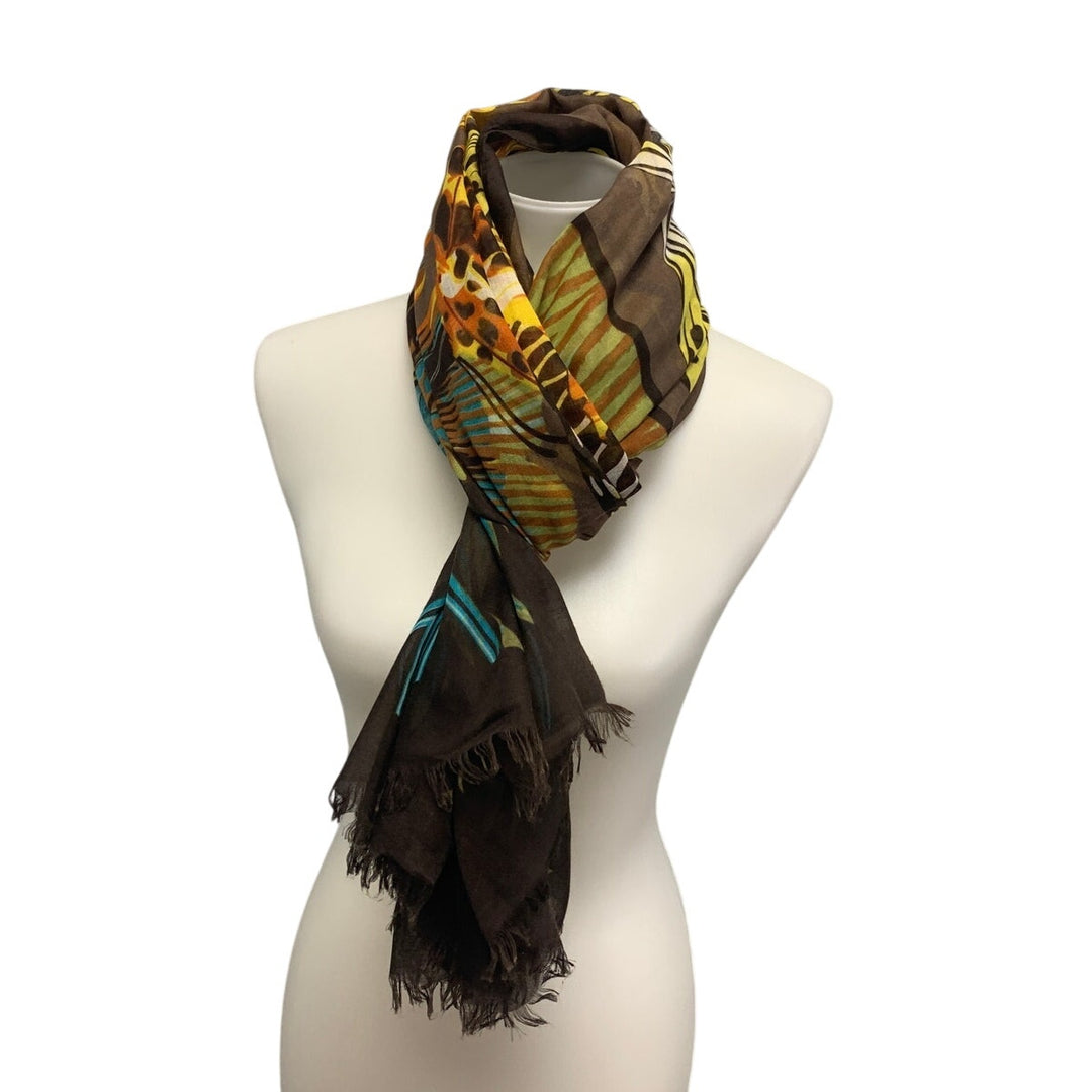 Pur by Pur Cashmere Womens Silky Rectangular Butterfly Fringed Fashion Scarf