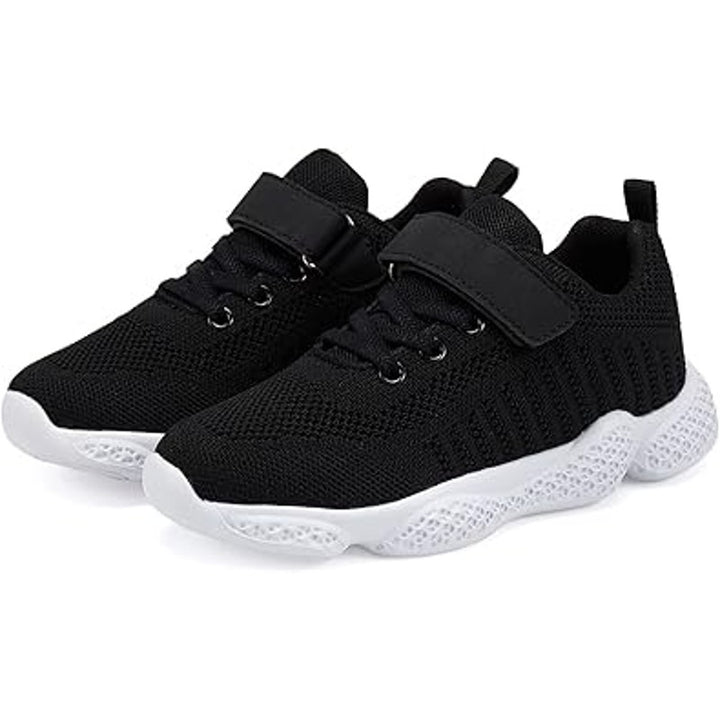 Santiro Little Boys Size 13 Black Hook Loop Slide In Breathable Athletic Shoes