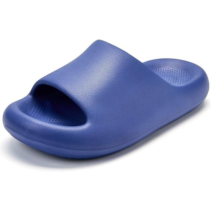 New Falada Mens Size 11.5 Royal Blue Slide On Mule Slipper Cushioned House Shoes