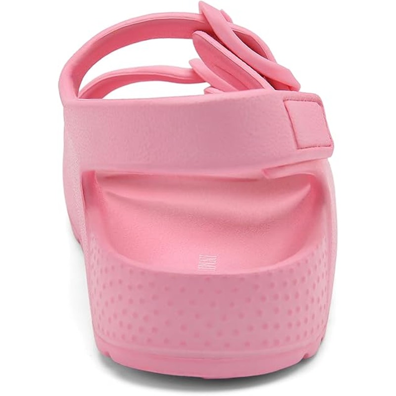 Inminpin Toddler Girls Size 8 Pink Sandal Buckle Sandel Open Round Toe Shoes