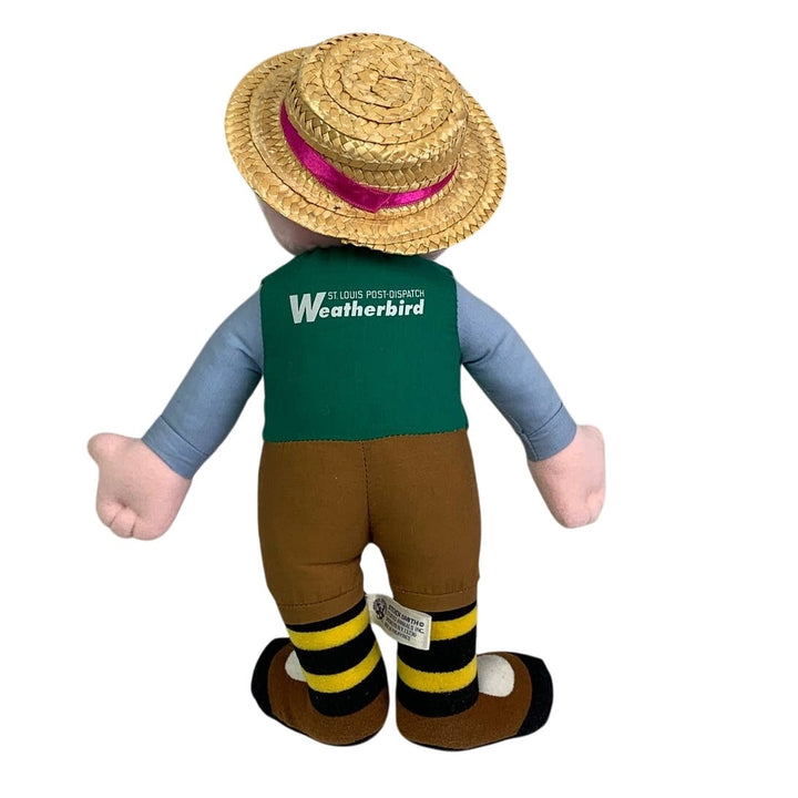 Vintage St. Louis Post-Dispatch Weatherbird Plush Stuffed Animal with Dan Martin Article