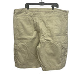 Wrangler Mens Size 46 100% Cotton Long Khaki Hiking Cargos Shorts w Pockets