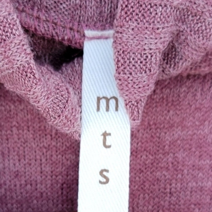 New Mitto Shop Womens Medium Dark Mauve Turtleneck Sweater Hoodie With Pockets