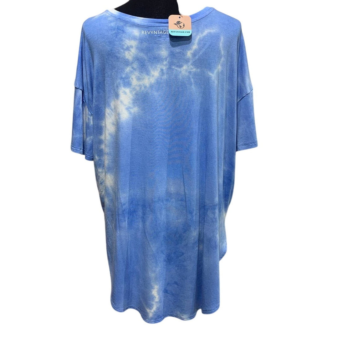 Hand Printed Upcycled Womens Large Dragonfly Saving the Planet Superpower Tee