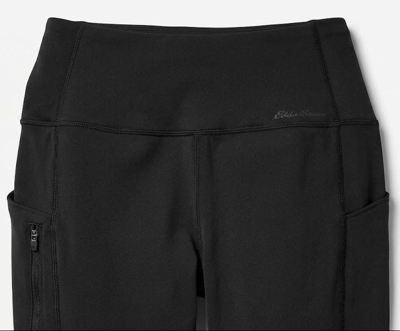New Eddie Bauer Womens TXL Tall XL Black Crossover Trail Adventure Leggings