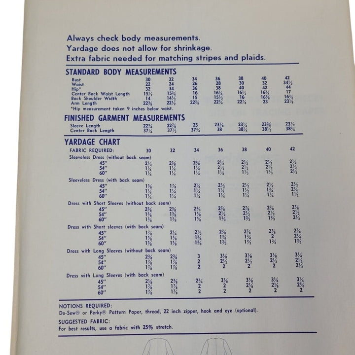 Vintage 1974 Stretch &amp; Sew 1500 Basic Sheath Dress Knit Fabric Uncut Pattern