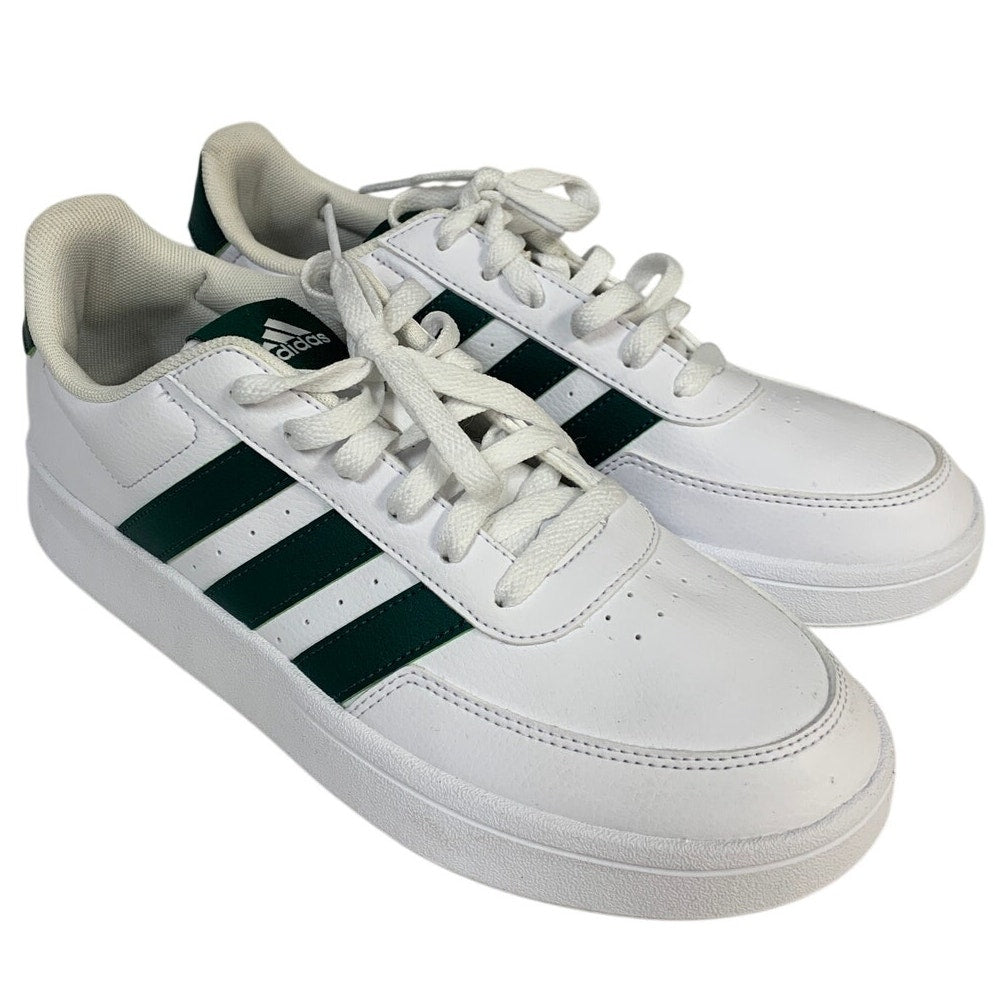 Adidas Mens Size 8 White Green Sneakers Lace Up Low Top Breaknet 2.0 Shoes