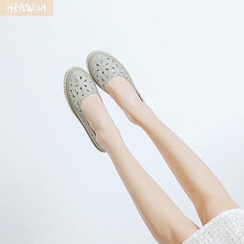 New Heawish Womens 9.5 Silver Daisy Flower Cutout Espadrille Ballet Flat Shoes