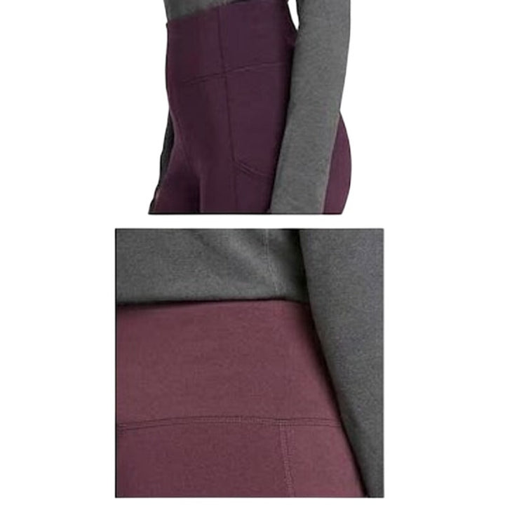 New Eddie Bauer Womens 3X Blackberry Purple Crossover Trail Adventure Leggings
