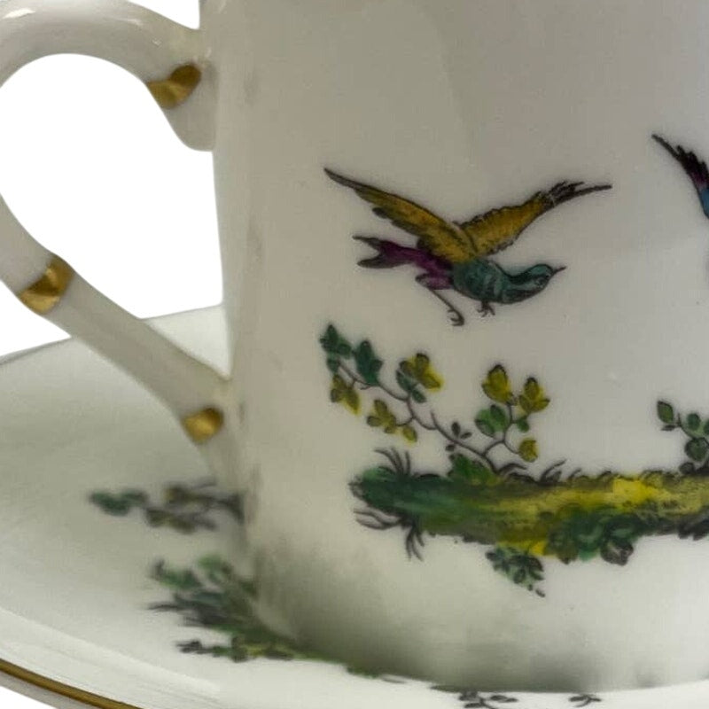 Vintage Royal Worcester England Z2622 Peacock Birds Fine Bone China Teacup Set