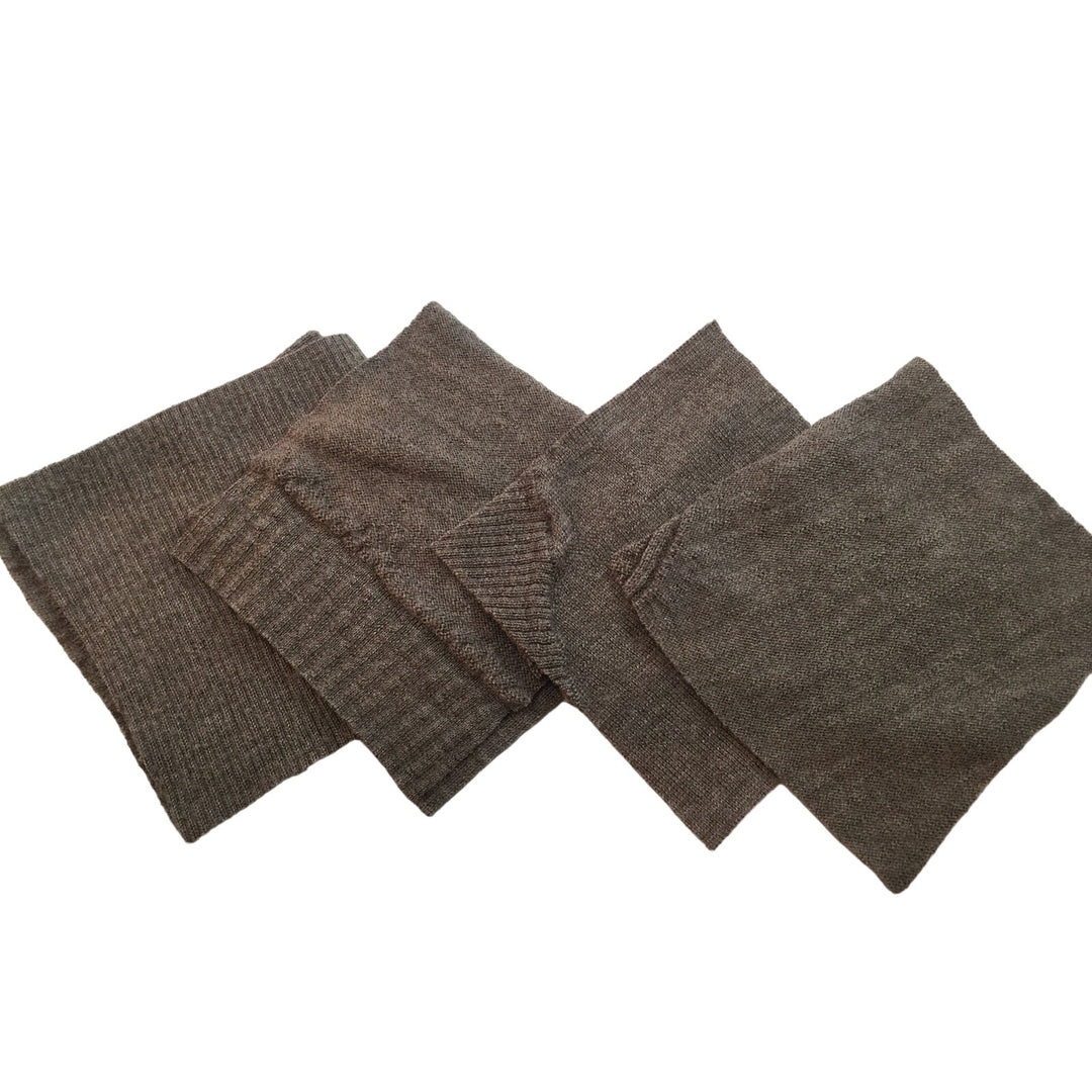 40+ 100% Extra Fine Merino Wool Machine-Cut 4" Square Knit Quilting Squares