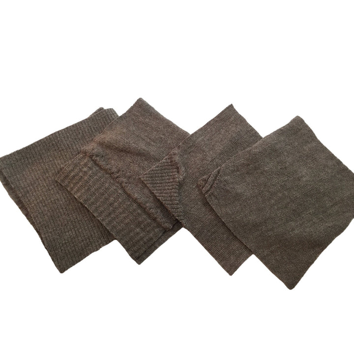 40+ 100% Extra Fine Merino Wool Machine-Cut 4" Square Knit Quilting Squares
