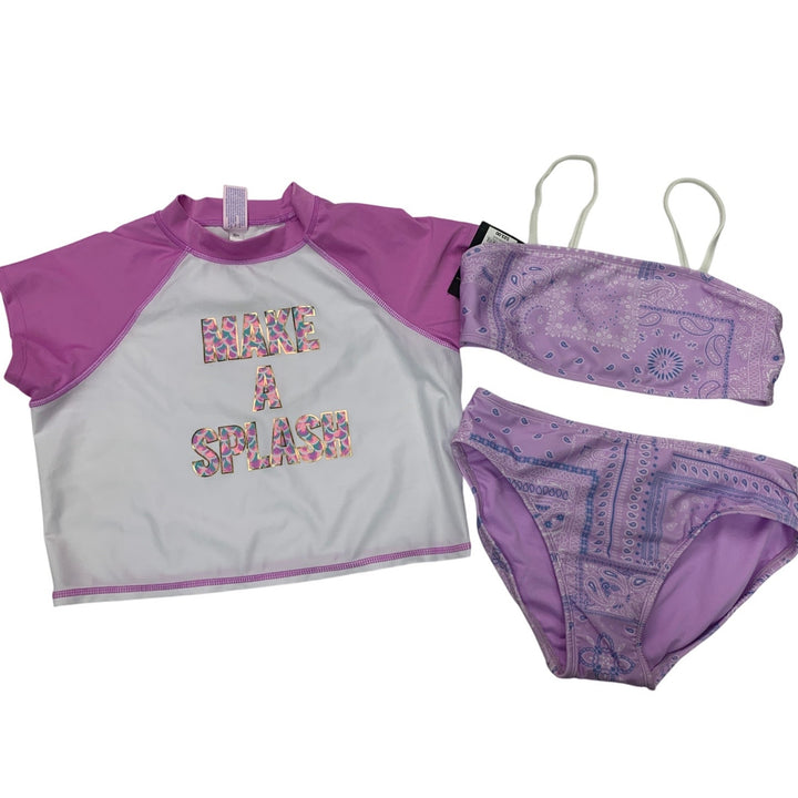 New Art Class More Than Magic Girls XL 2 Bikini Tops 1 Bottom Swim Suit 3PC Set
