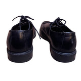 After Six 9.5M Mens Black Patent Faux Leather Oxford Lace Up Dress Shoes