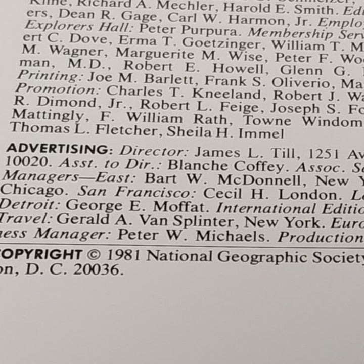 Vintage 1981 National Geographic Index Paperback Booklet 1977 - 1981 95 Pages
