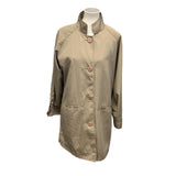 Alanni Womens Medium Lined Long Sleeve Button Down Trench Lightweight Jacket