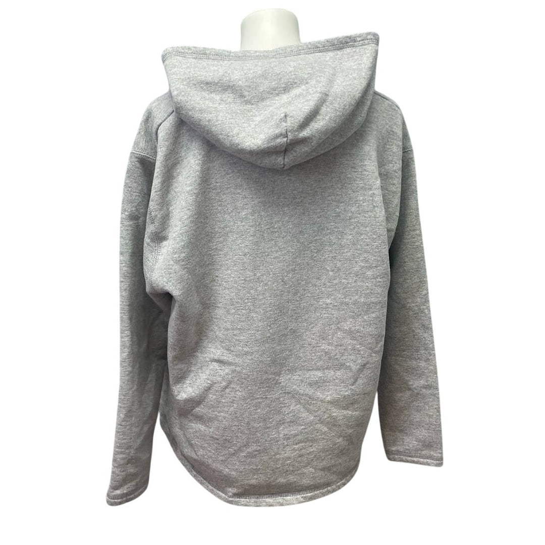 Hand Printed XL Upcycled Rustic Woody Pine Cone Long Sleeve Sweatshirt Hoodie
