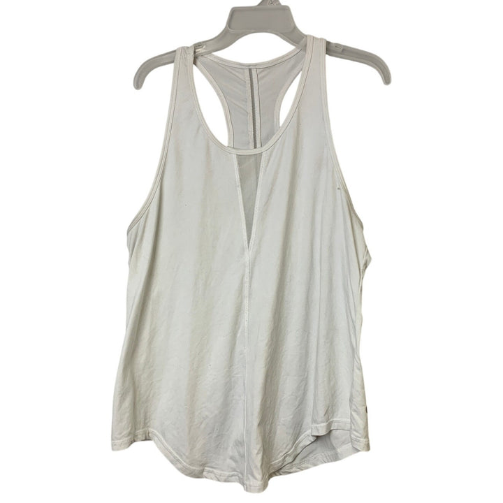 Zyia Active Womens XXXL White Sleeveless Mesh Cut Out Spandex Athletic Tank Top