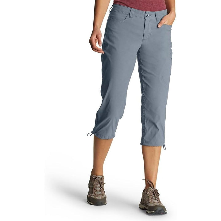 New Eddie Bauer Womens Size 18 Graphite Blue UPF 50+ Guide Capri Pants