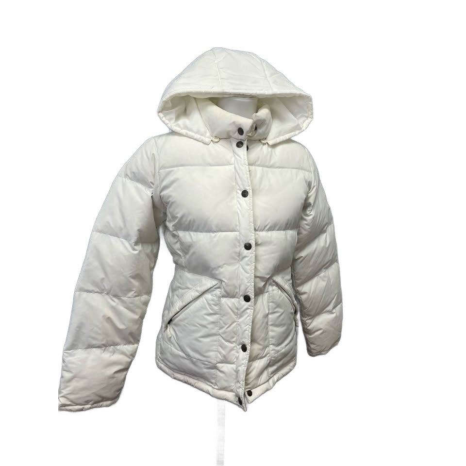 Vintage Polo Jeans Ralph Lauren Womens Small Snap Up Puffer Coat Sunshine Patch