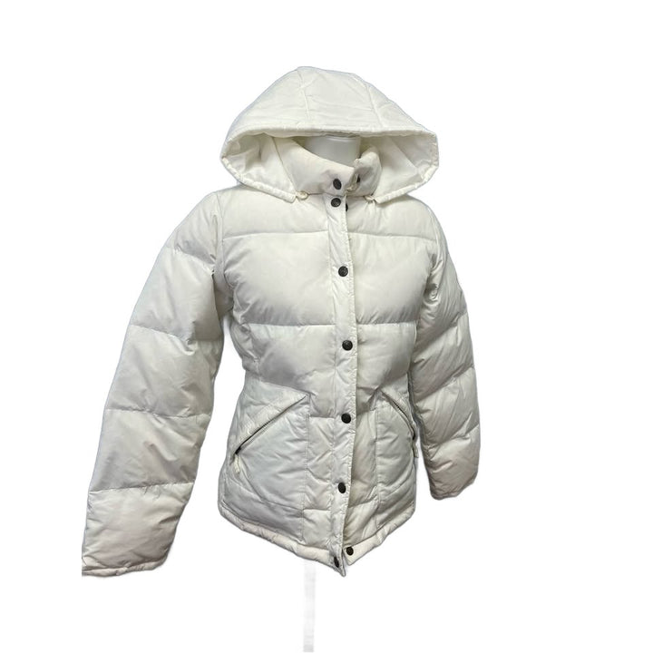 Vintage Polo Jeans Ralph Lauren Womens Small Snap Up Puffer Coat Sunshine Patch