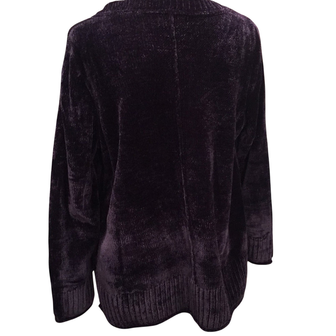 New Style &amp; Co 1X Super Soft Polyester Navy Blue Warm Crew Neck Pullover Sweater