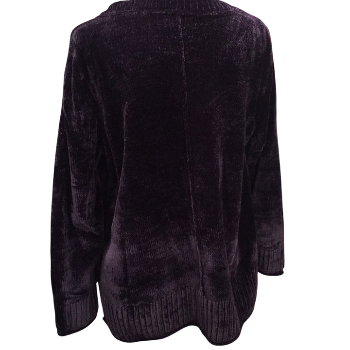 New Style &amp; Co 1X Super Soft Polyester Navy Blue Warm Crew Neck Pullover Sweater
