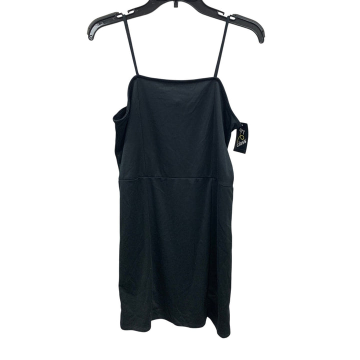 New Art Class Girls Medium (8) Black Spaghetti Strap Splandex Midi Dress