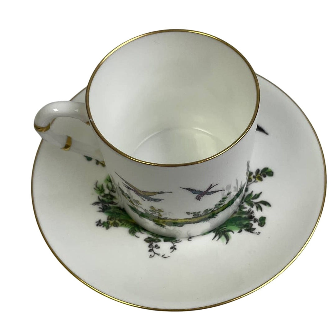 Vintage Royal Worcester England Z2622 Peacock Birds Fine Bone China Teacup Set