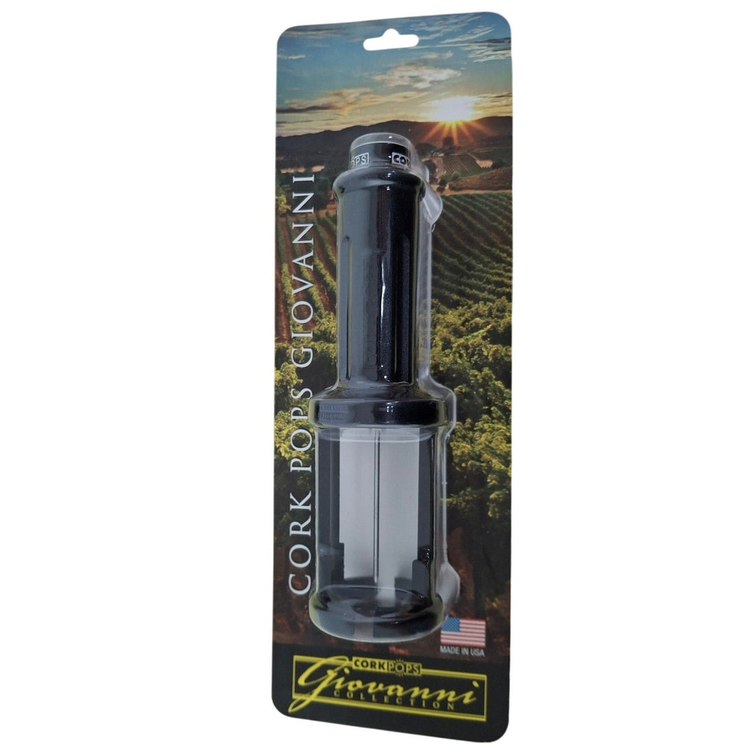 New Giovanni Collection Cork Pops CO2 Propelled Wine Bottle Opener w Refills