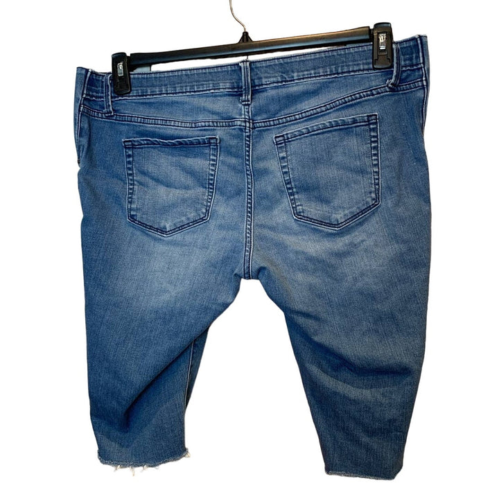 Isabel Maternity by Ingrid &amp; Isabel Plus Size 16 maternity cutoff denim jeggings