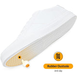 ZGR Mens Size 12 White Faux Leather Lace Up Basic Low Top Sneakers Casual Shoes