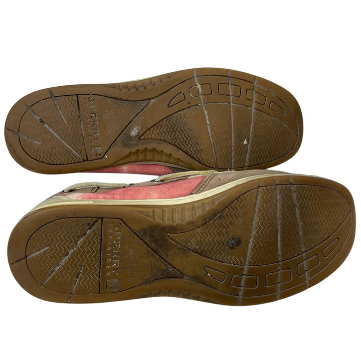 Sperry Top Sider Womens Size 7.5 Leather Side Laced Boat Shoes Slide On Loafers